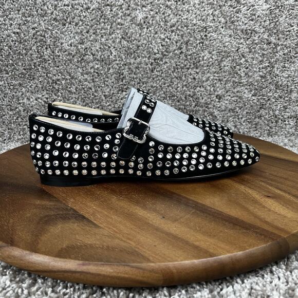 Sam Edelman Michaela Gem Women’s Size 9 Black Mary Janes Shoes Suede Noir NEW - Picture 2 of 11